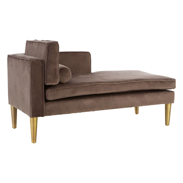 Olivia's Lily Chaise Longue Velvet Taupe