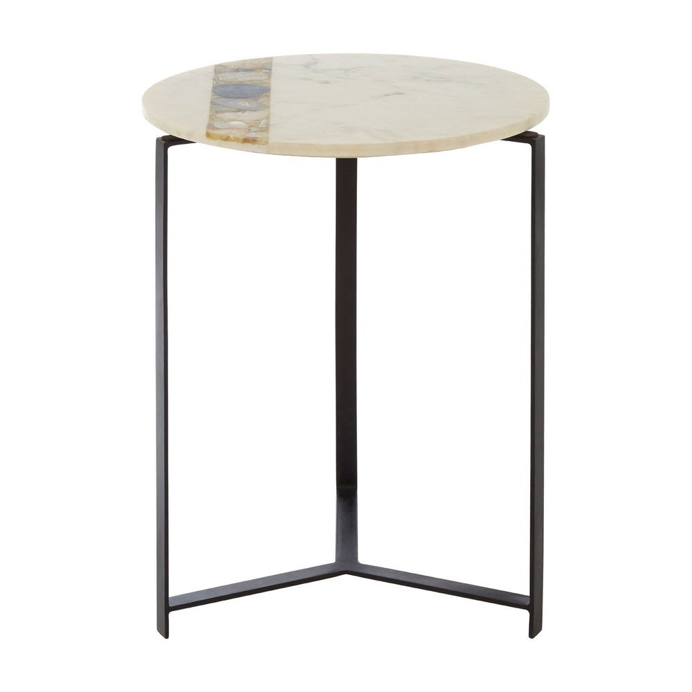 Olivia's Valeria Side Table in Marble & Agate