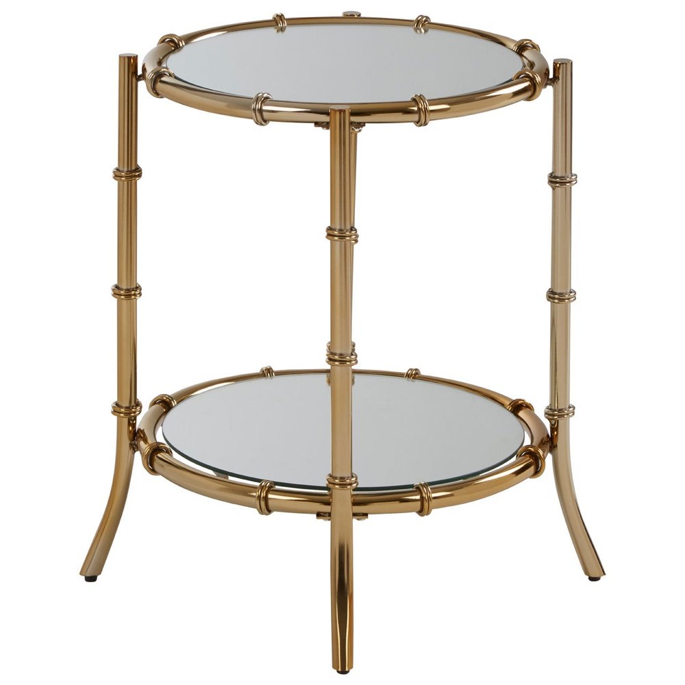 Olivia's Kingston Townhouse Round Side Table Gold