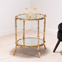 Olivia's Kingston Townhouse Round Side Table Gold