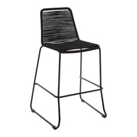 Olivia's Steph Rope Bar Stool Black