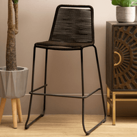 Olivia's Steph Rope Bar Stool Black