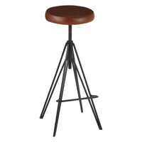 Olivia's Soft Industrial Collection - Nanny Round Leather Stool