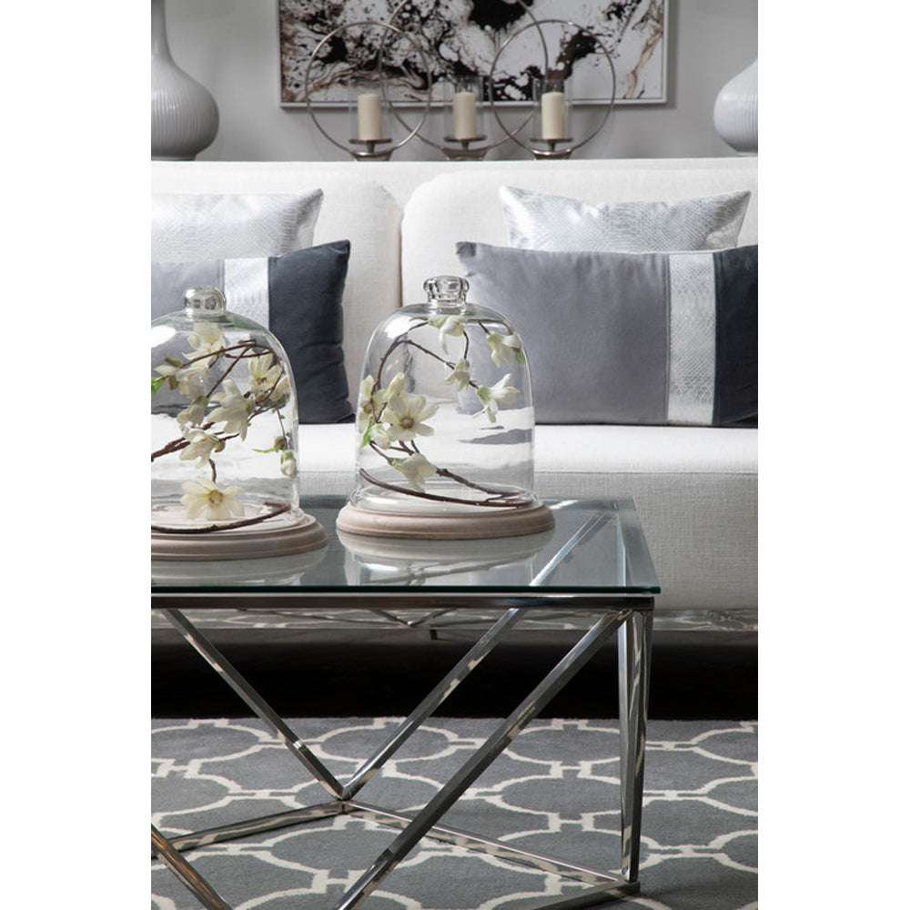 Olivia's Luxe Collection - Twist Chrome Coffee Table