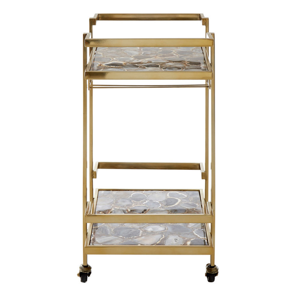  Premier-Olivia's Boutique Hotel Collection - Vera Gold Drinks Trolley-Gold 461 