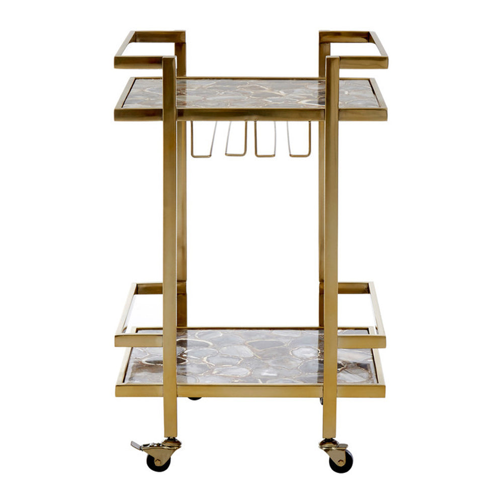  Premier-Olivia's Boutique Hotel Collection - Vera Gold Drinks Trolley-Gold 229 