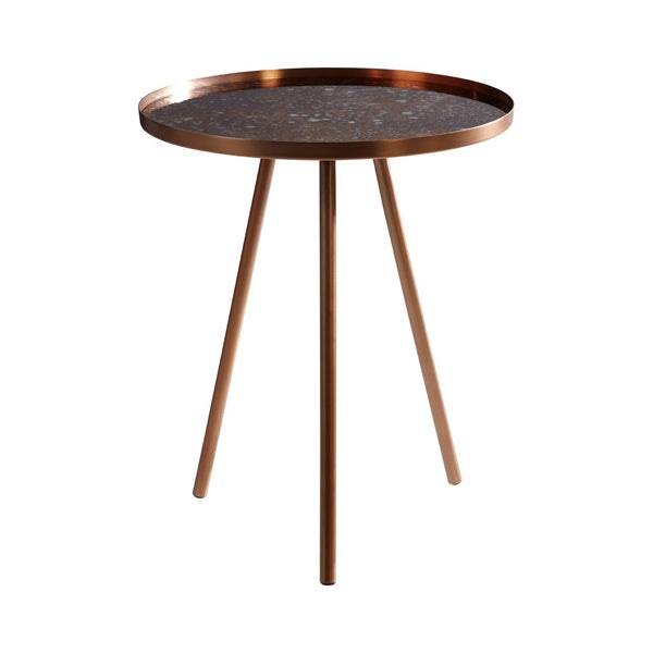 Copper leg side deals table