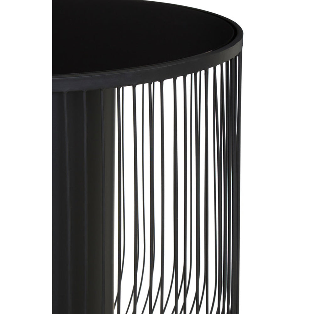 Olivia's Trina Black Side Table