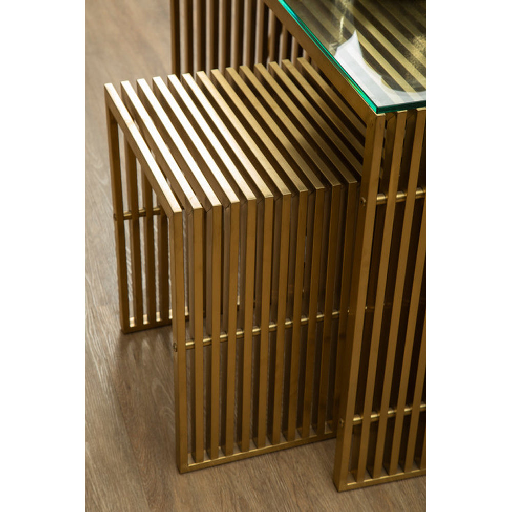  Premier-Olivia's Luxe Collection - Hetty Gold Side Table-Gold 093 