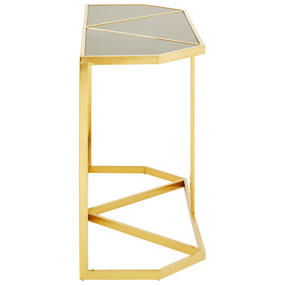  Premier-Olivia's Luxe Collection - Black Geometric Top Console Table-Black 165 