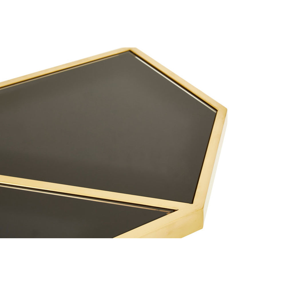 Olivia's Luxe Collection - Black Geometric Top Console Table