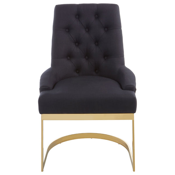Olivia's Boutique Hotel Collection - Anna Dining Chair Black Fabric