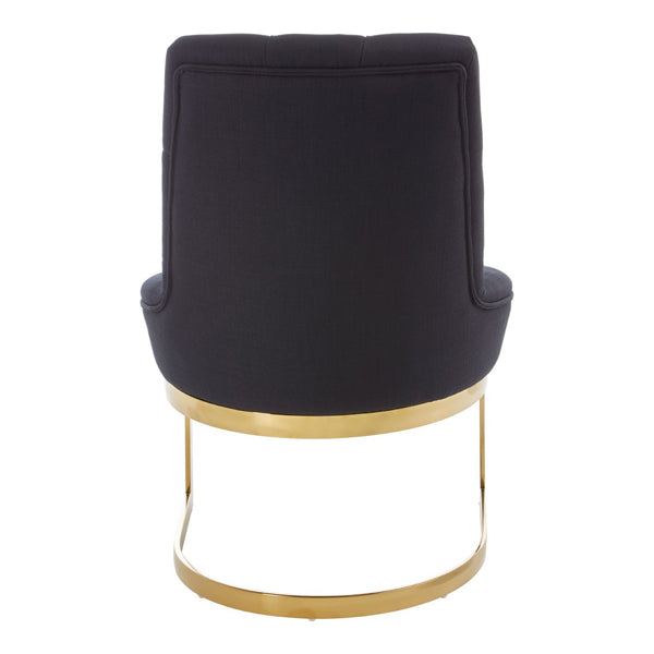 Olivia's Boutique Hotel Collection - Anna Dining Chair Black Fabric