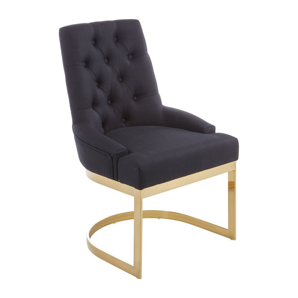  Premier-Olivia's Boutique Hotel Collection - Anna Dining Chair Black Fabric-Black 557 