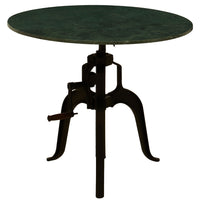 Olivia's Soft Industrial Collection - Vascas Bar Table in Green Marble & Iron