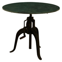 Olivia's Soft Industrial Collection - Vascas Bar Table in Green Marble & Iron