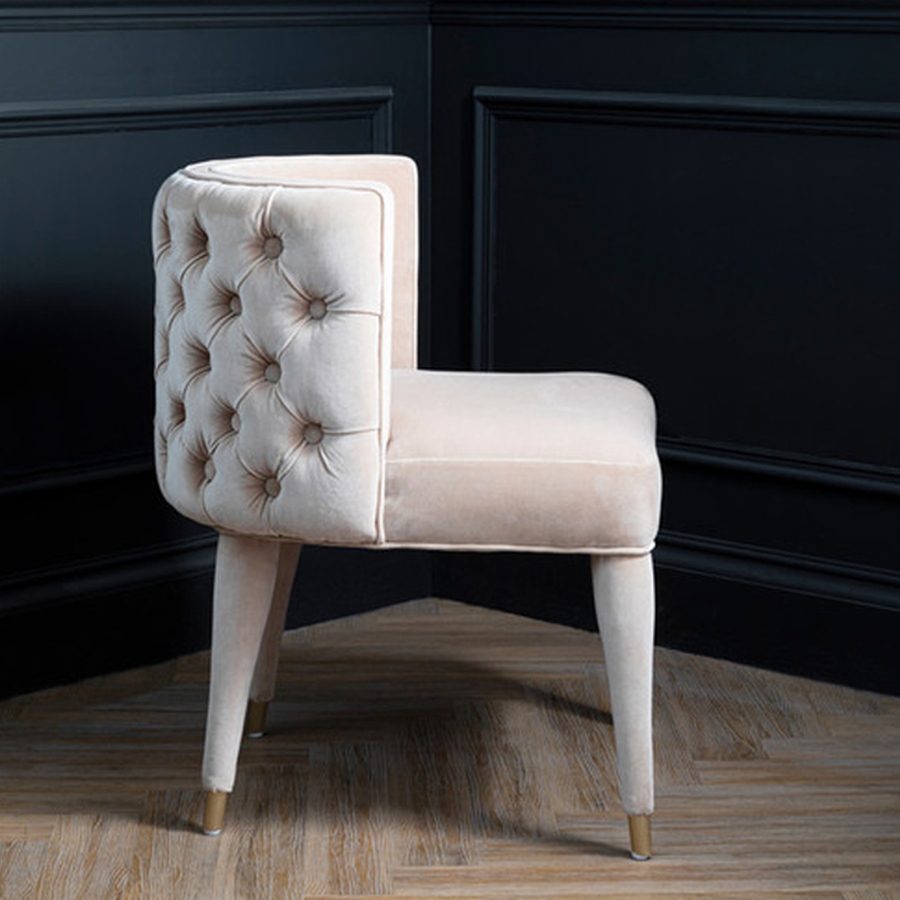  Premier-Olivia's Boutique Hotel Collection - Villa Natural Velvet Chair-Natural 357 