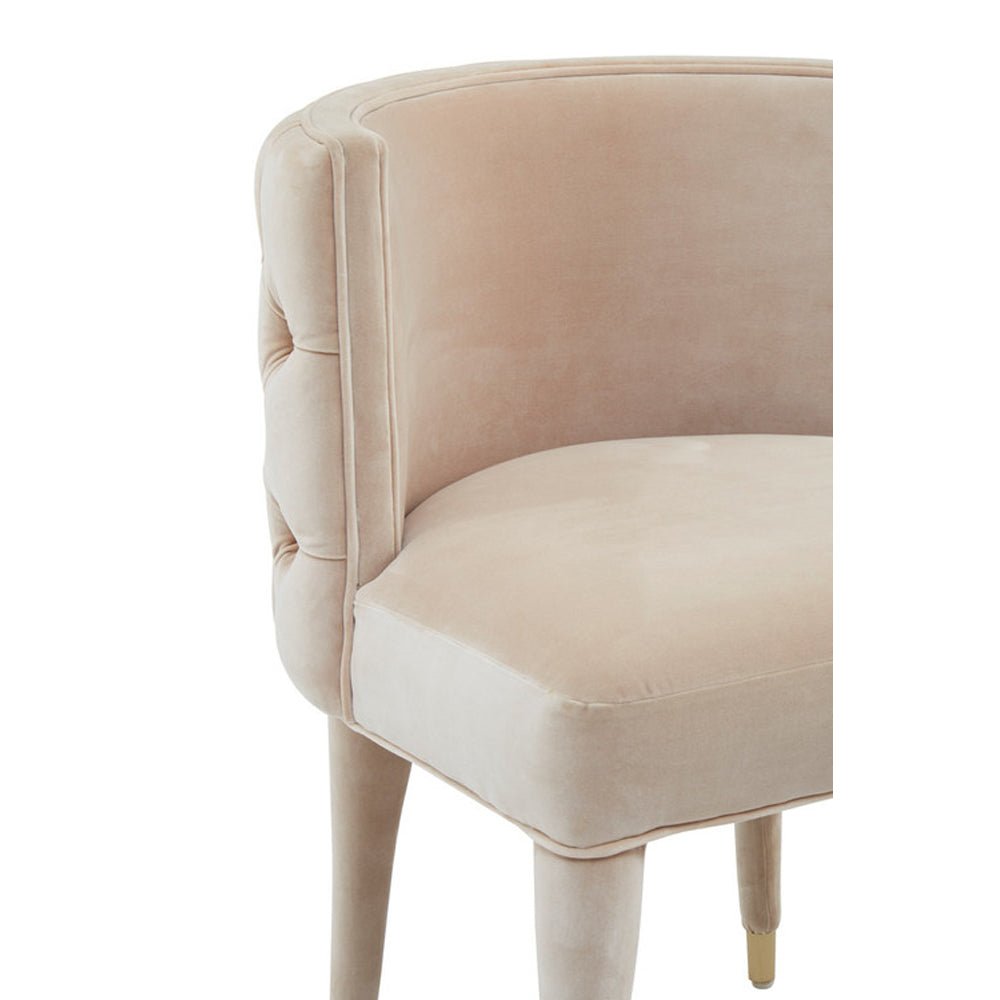  Premier-Olivia's Boutique Hotel Collection - Villa Natural Velvet Chair-Natural 317 