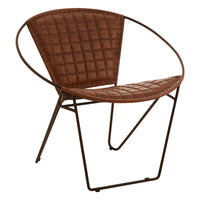 Olivia's Soft Industrial Collection - Buffer Rounded Chair in Brown