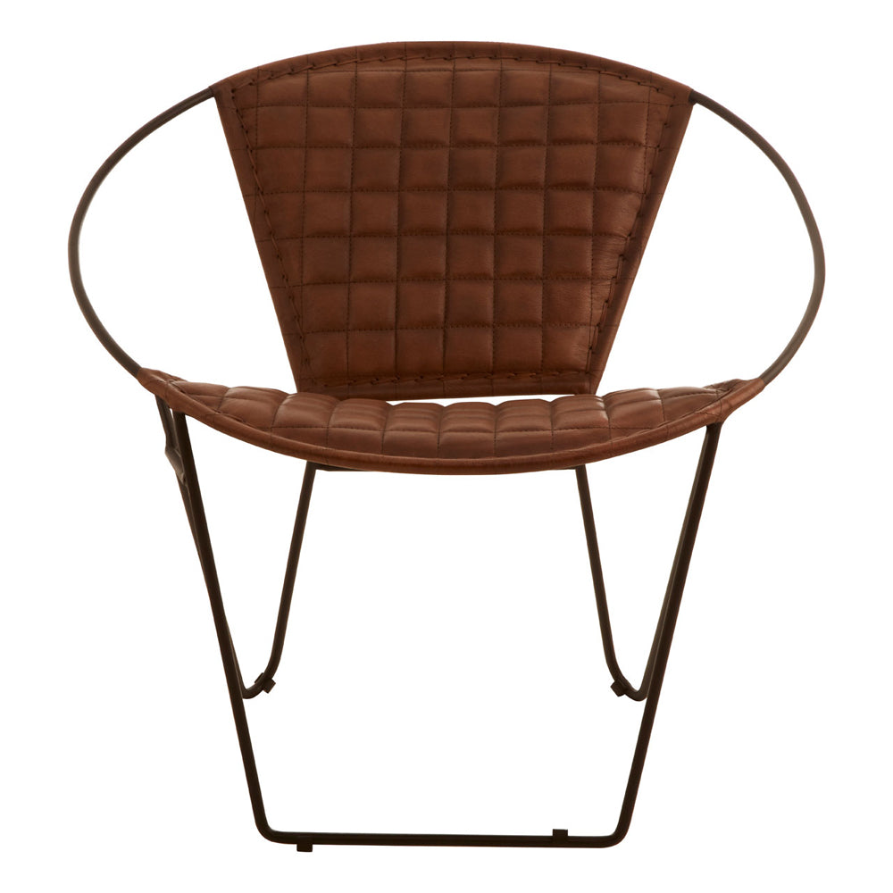 Olivia's Soft Industrial Collection - Buffer Rounded Chair in Brown