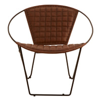 Olivia's Soft Industrial Collection - Buffer Rounded Chair in Brown