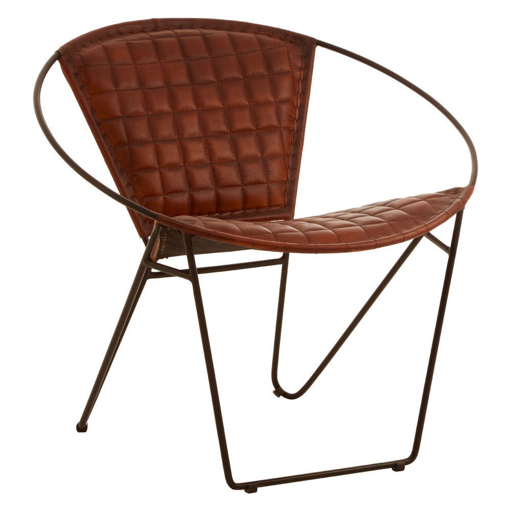 Olivia's Soft Industrial Collection - Buffer Rounded Chair in Tan