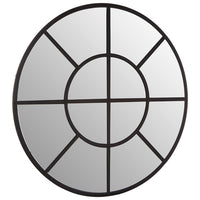 Olivia's Descartes Round Wall Mirror Black Round