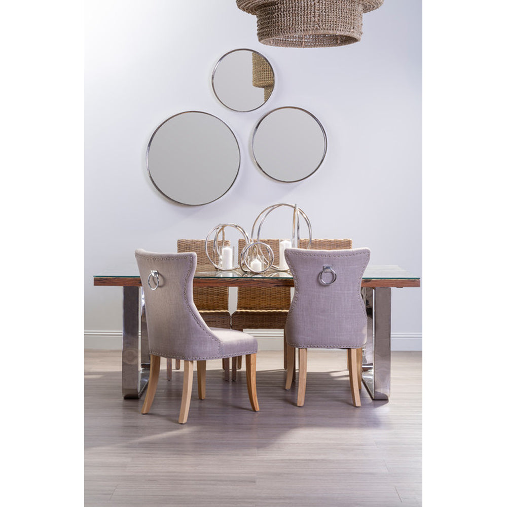  Premier-Olivia's Luxe Collection - Silver Medium Round Wall Mirror-Silver 013 