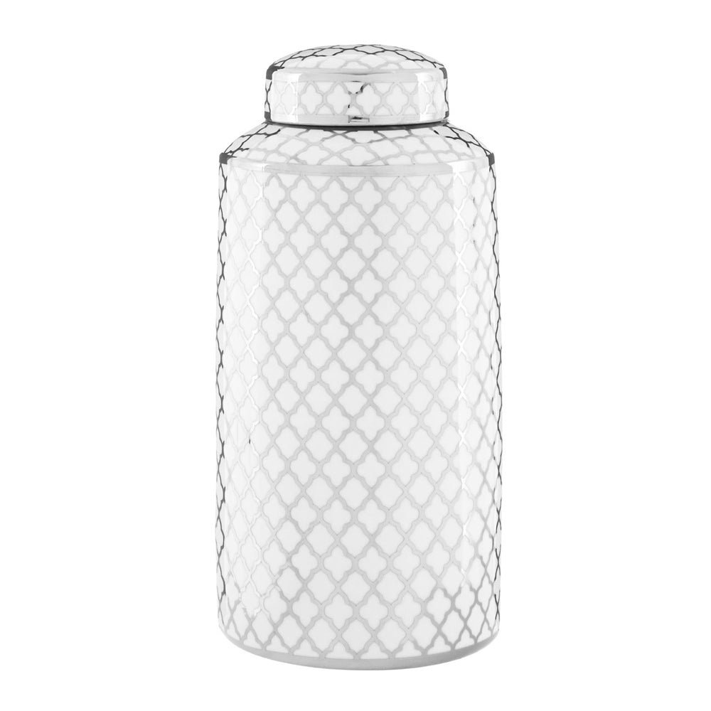 Olivia's Renne Jar White And Silver