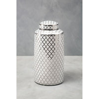 Olivia's Renne Jar White And Silver