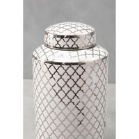 Olivia's Renne Jar White And Silver