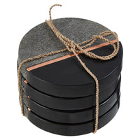 Olivia's Petra Coaster Lava Stone Set Of 4