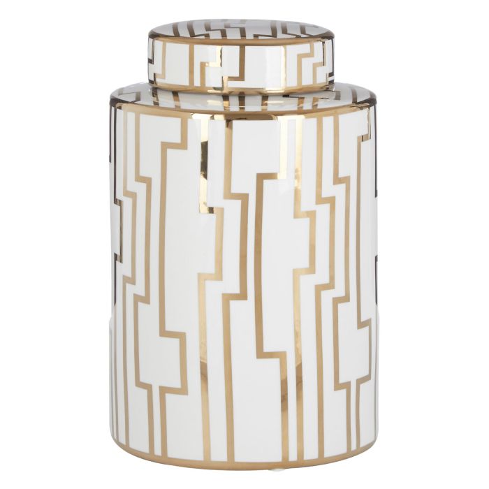 Ariana Small Jar - White & Gold Premier 1