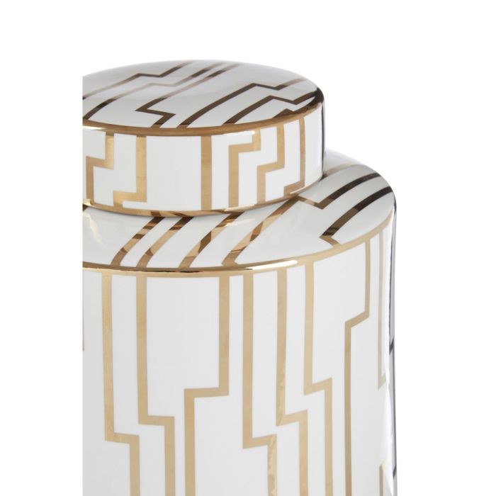 Ariana Small Jar - White & Gold Premier 5