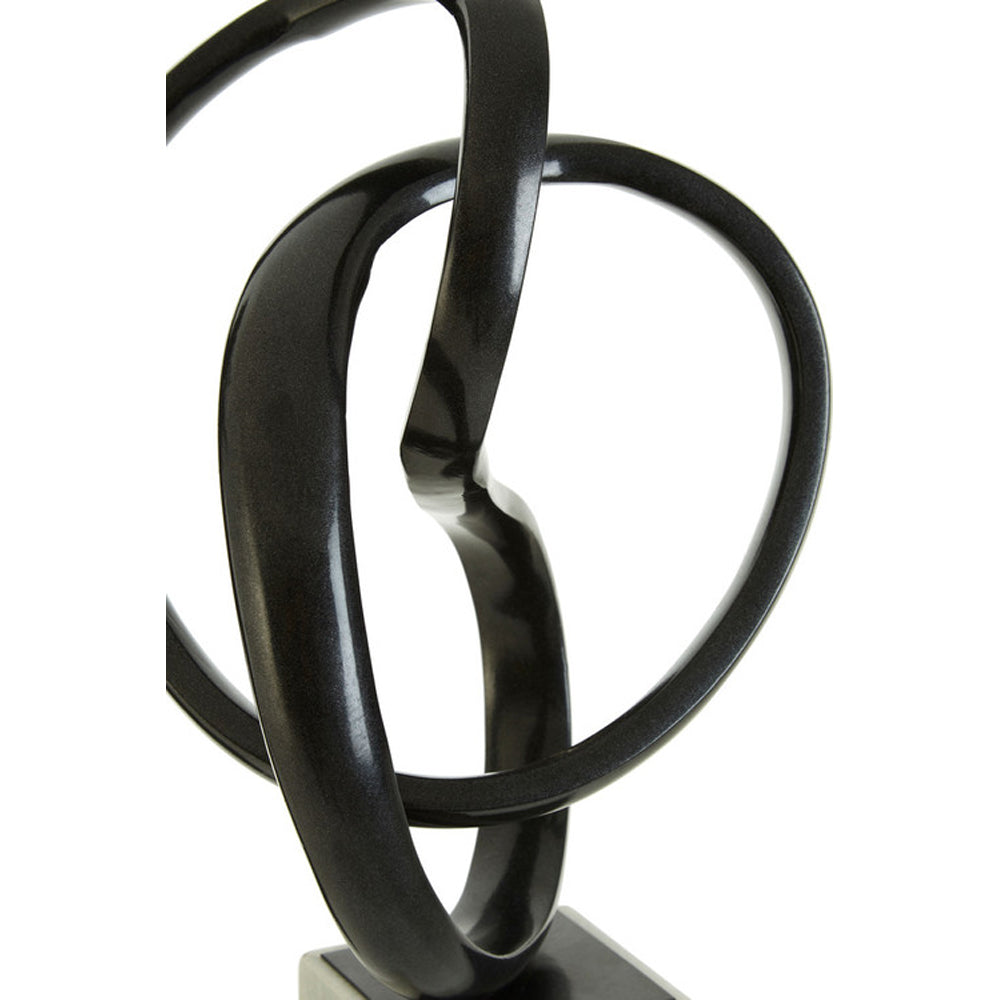 Olivia's Boutique Hotel Collection - Black & White Knot Sculpture