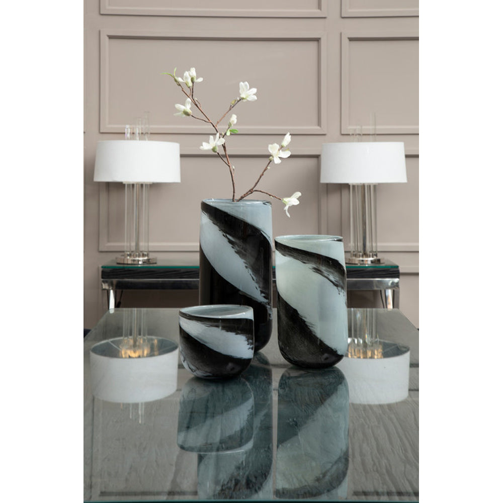 Olivia's Luxe Collection - Grey And Black Vase Small