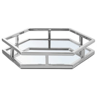 Olivia's Luxe Collection - Hexagonal Silver Mirror Tray