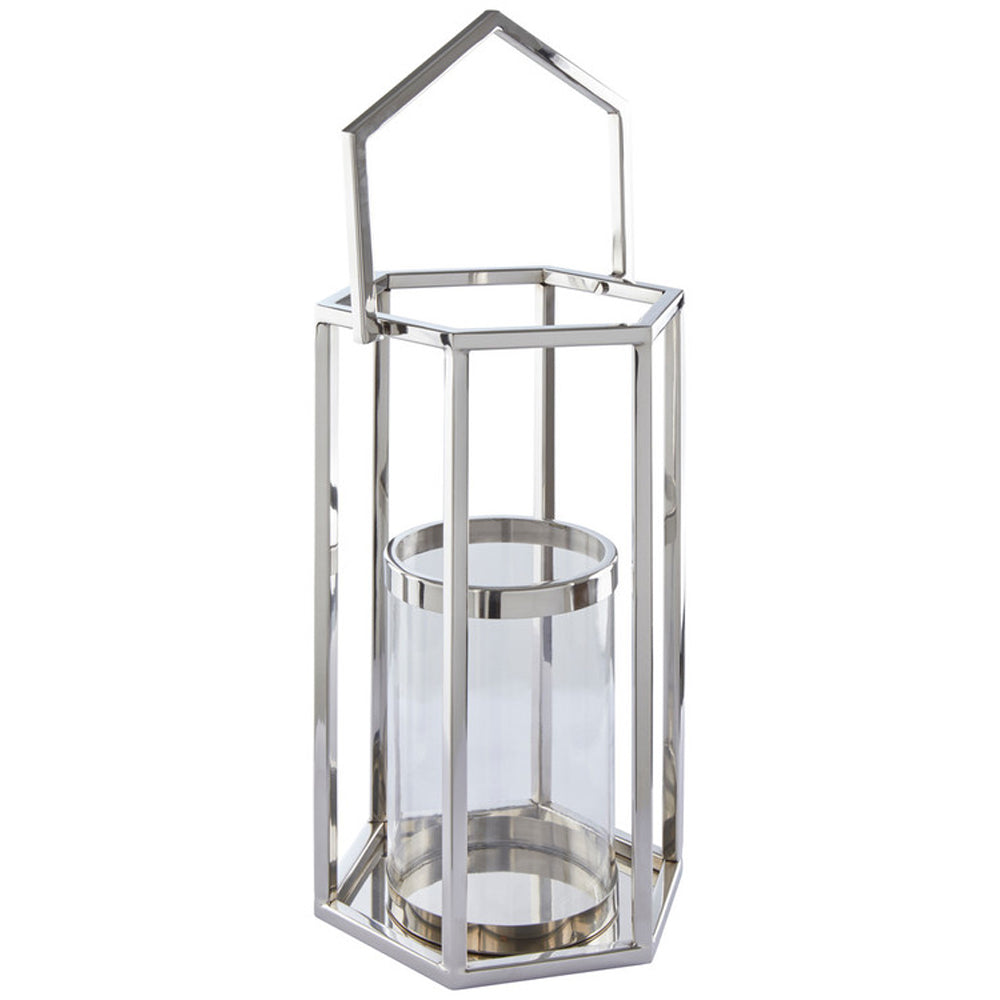 Olivia's Luxe Collection - Hexagonal Silver Lantern Large