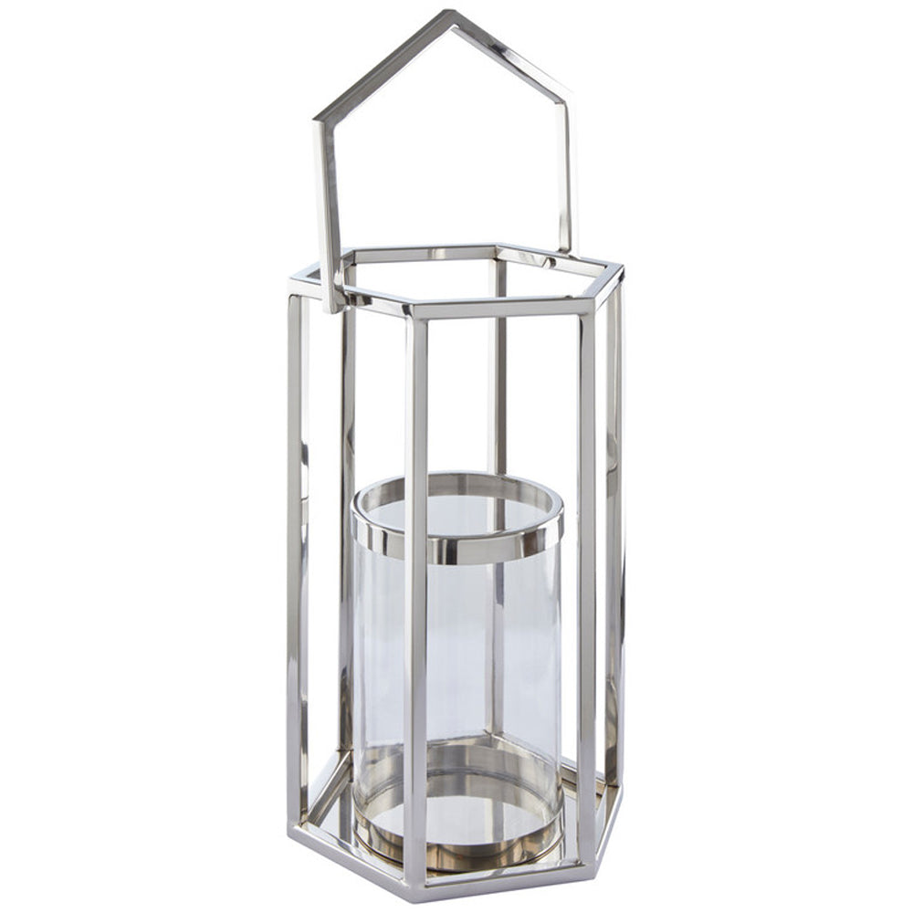  Premier-Olivia's Luxe Collection - Hexagonal Silver Lantern Large-Silver 749 