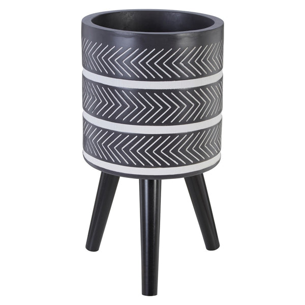 Olivia's Daniel Planter Chevron Black