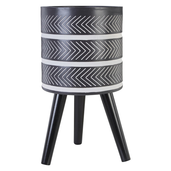 Olivia's Daniel Planter Chevron Black