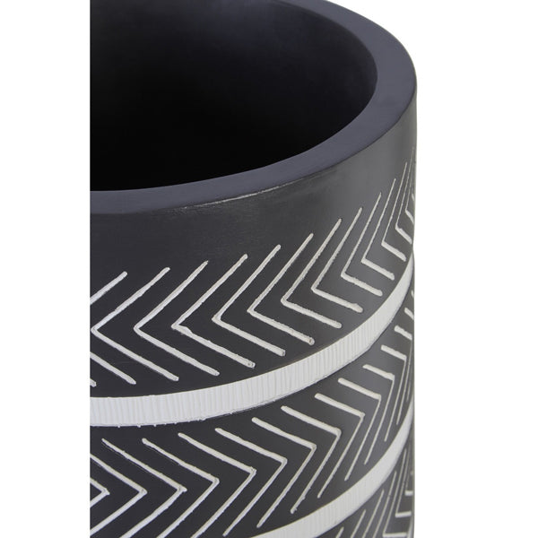 Olivia's Daniel Planter Chevron Black