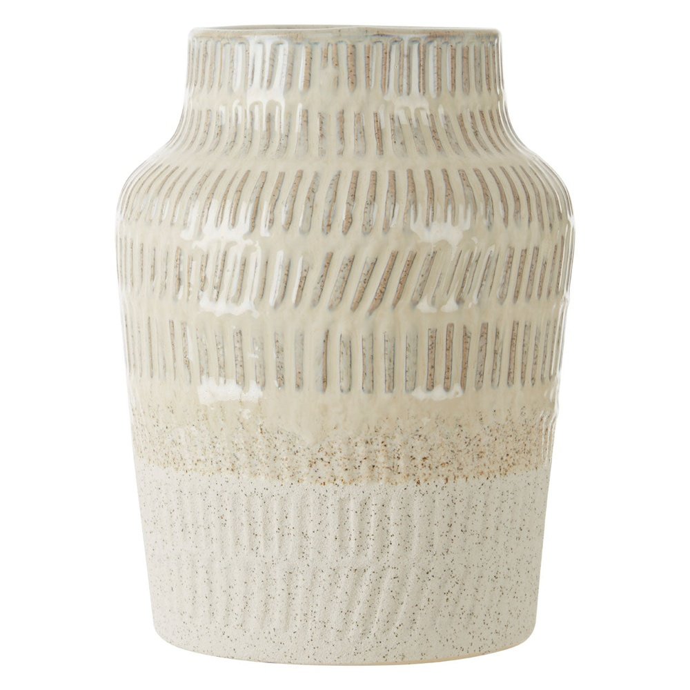 Olivia's Stefi Small Stoneware Vase in White