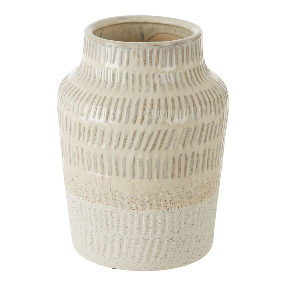 Olivia's Stefi Small Stoneware Vase in White