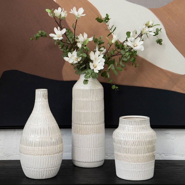 Stefi Large Vase Stoneware - White Premier 4