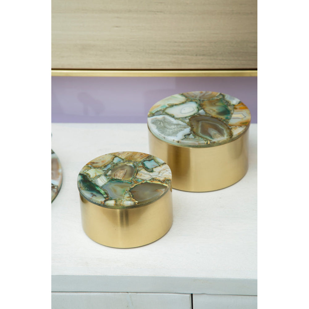  Premier-Olivia's Boutique Hotel Collection - Agate Trinket Box Small-Cream 165 