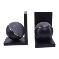 Olivia's Petra Lava Stone Bookend Copper Bookend Grey And Black