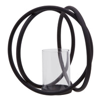 Olivia's Abi Matt Black Medium Candle Holder