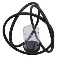 Olivia's Abi Matt Black Medium Candle Holder