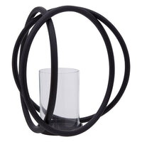 Olivia's Abi Matt Black Medium Candle Holder